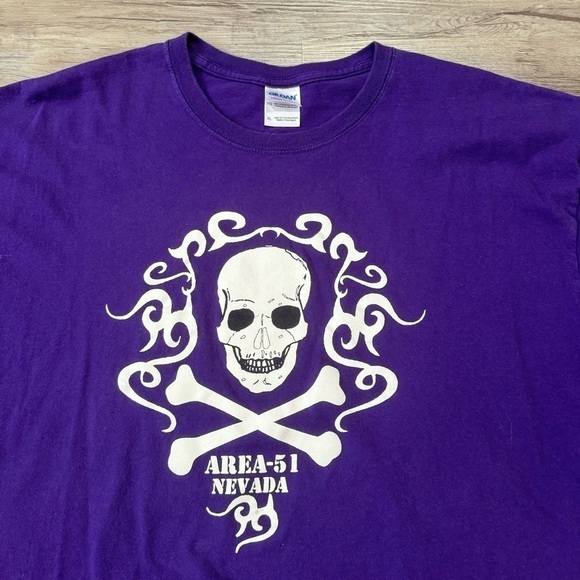 00s purple Area 51 UFO Alien t shirt men’s XL - Picture 3 of 6